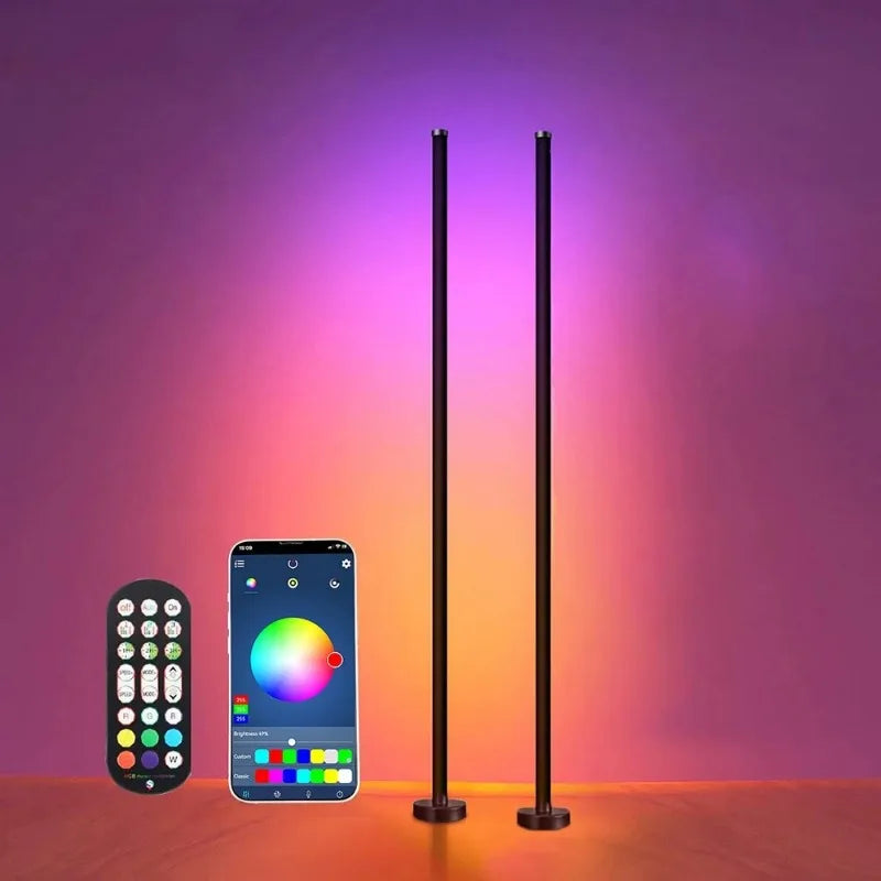 LED RGB Floor Lamp: Remote & App Control Mood Lighting