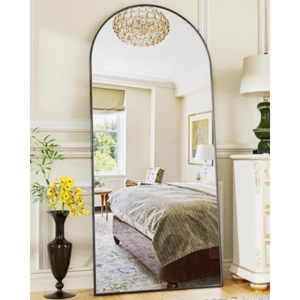 Full Length Mirror, 58"x19" Arch Floor Mirror, Floor Standing Mirror Freestanding Arch Full Body Mirrors with Stand for Bedroom,