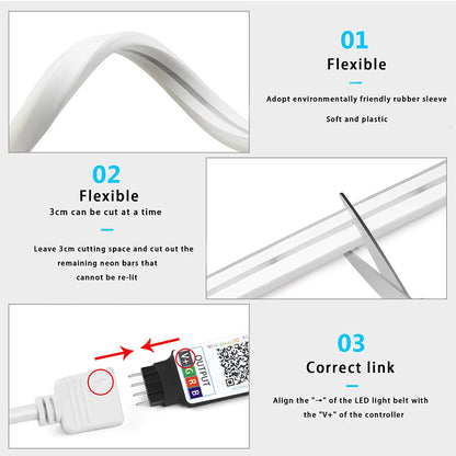 Led Strip Lights: USB RGB Neon LED Strip WiFi 5V - Tuya/Alexa Compatible