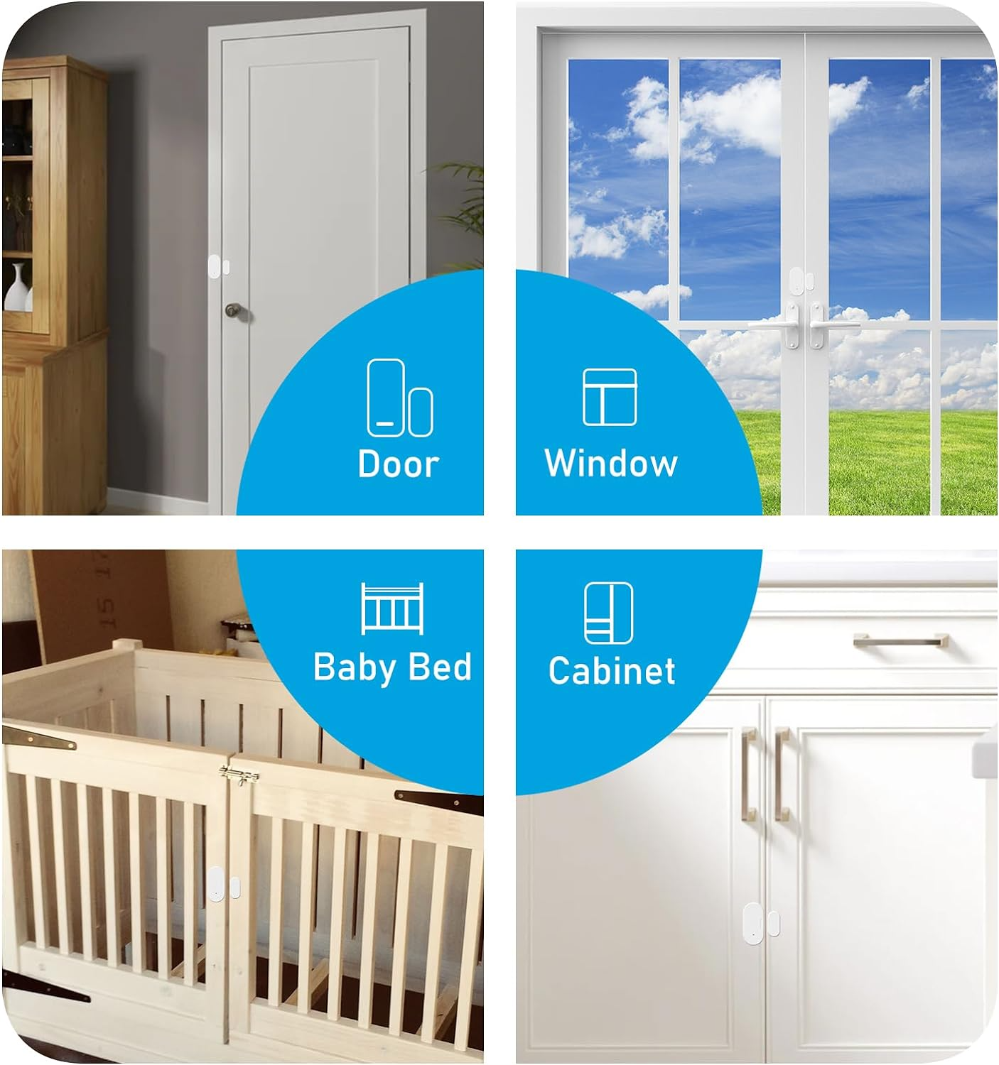 ZigBee Smart Door Alarm Sensor - Alexa/Google Home Security
