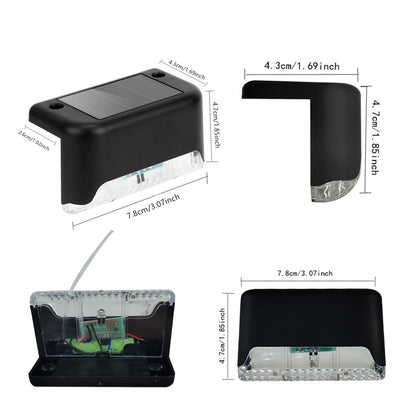 LED Solar Wall Lights - 4Pcs Garden Fence & Deck Lighting