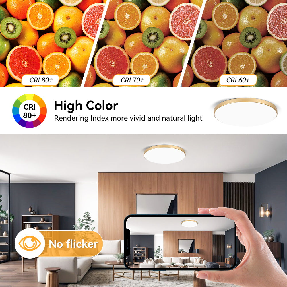 LED Ceiling Light Fixture Panel 30W - Waterproof Bathroom & Kitchen