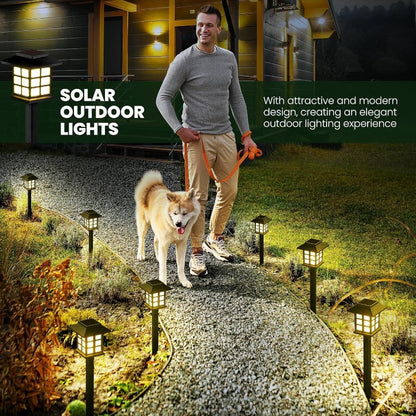 Solar Pathway Lights 2-Pack: Waterproof Outdoor Garden Lamps
