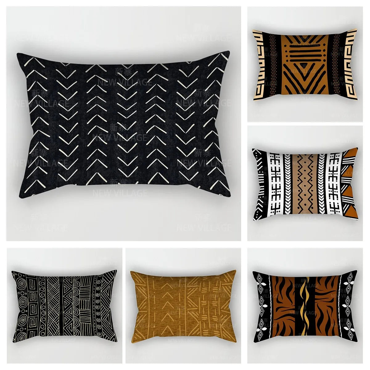 Pillow Cover: Nordic Boho Throw Pillow Case 30x50cm - Modern Fall Decor
