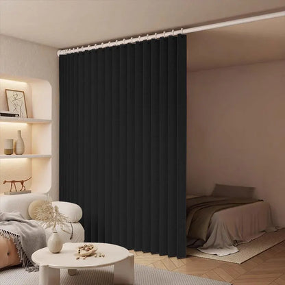 Simple Light Filtering Room Divider Curtain Partition for Living Room Bedroom Privacy Sheer Fabric Translucent