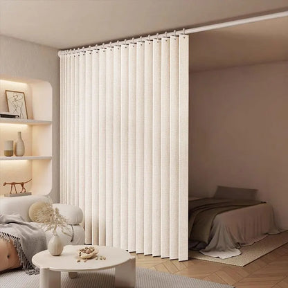 Simple Light Filtering Room Divider Curtain Partition for Living Room Bedroom Privacy Sheer Fabric Translucent