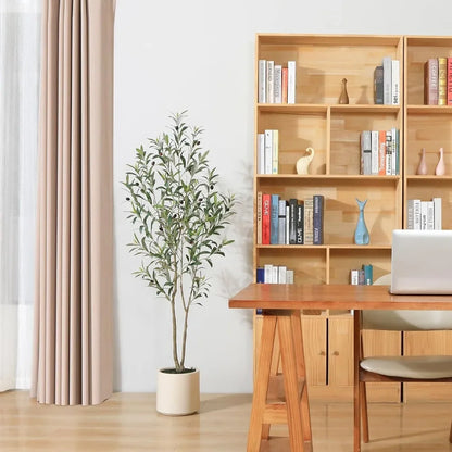 Tall Fake Olive Tree - Elegant 5ft Indoor Plant