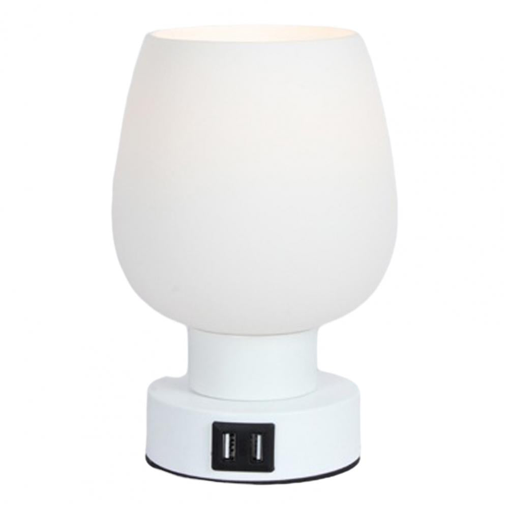 LED Desk Lamp: Touch Control, Dimmable Glass Shade