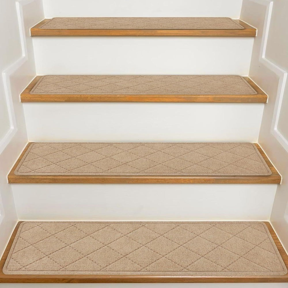 Non-Slip Stair Treads 8x30 Inch - Washable & Reusable Carpet