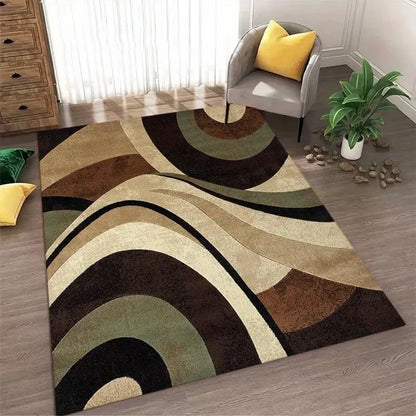 Floor Mat: Nordic Geometric Area Rug - Non-Slip, Washable Carpet