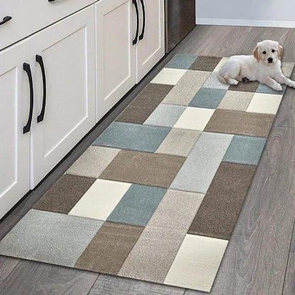 Floor Mat: Geometric Kitchen Floor Mats - Non-Slip VIKAMA Decor