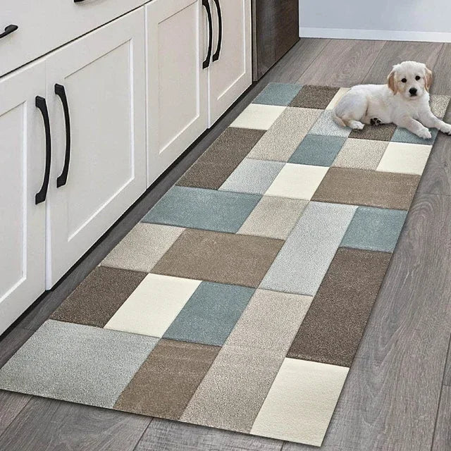 Floor Mat: Geometric Kitchen Floor Mats - Non-Slip VIKAMA Decor