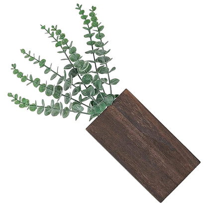 Wooden Flowerpot Basket: Realistic Hanging Door Decor