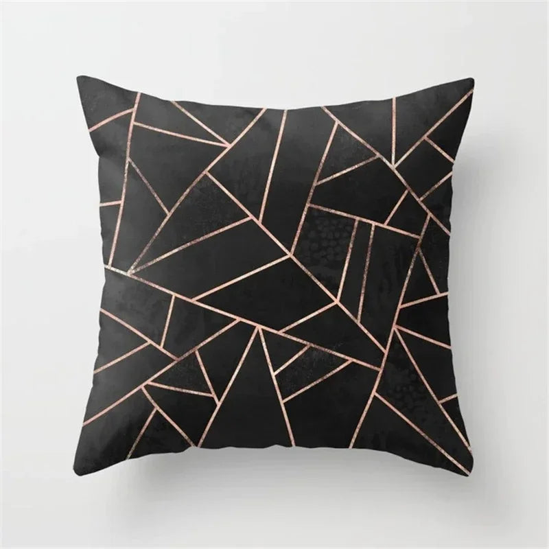 Nordic Geometric Pillow Cover 45x45CM - Black & White Chic