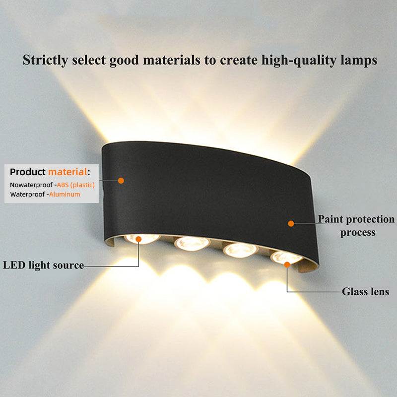 LED Wall Sconces: Modern Up/Down Indoor Outdoor Lights