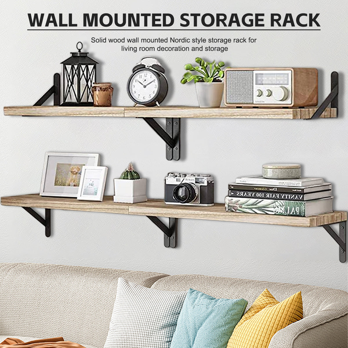 Floating Shelves: Wall-Mounted Wood Bookshelves for Home