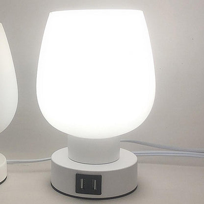 LED Desk Lamp: Touch Control, Dimmable Glass Shade
