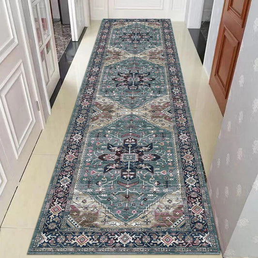 VIKAMA Velvet Persian Runner Rugs - Vintage Bohemian Non-Slip Mat