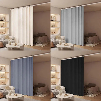 Simple Light Filtering Room Divider Curtain Partition for Living Room Bedroom Privacy Sheer Fabric Translucent