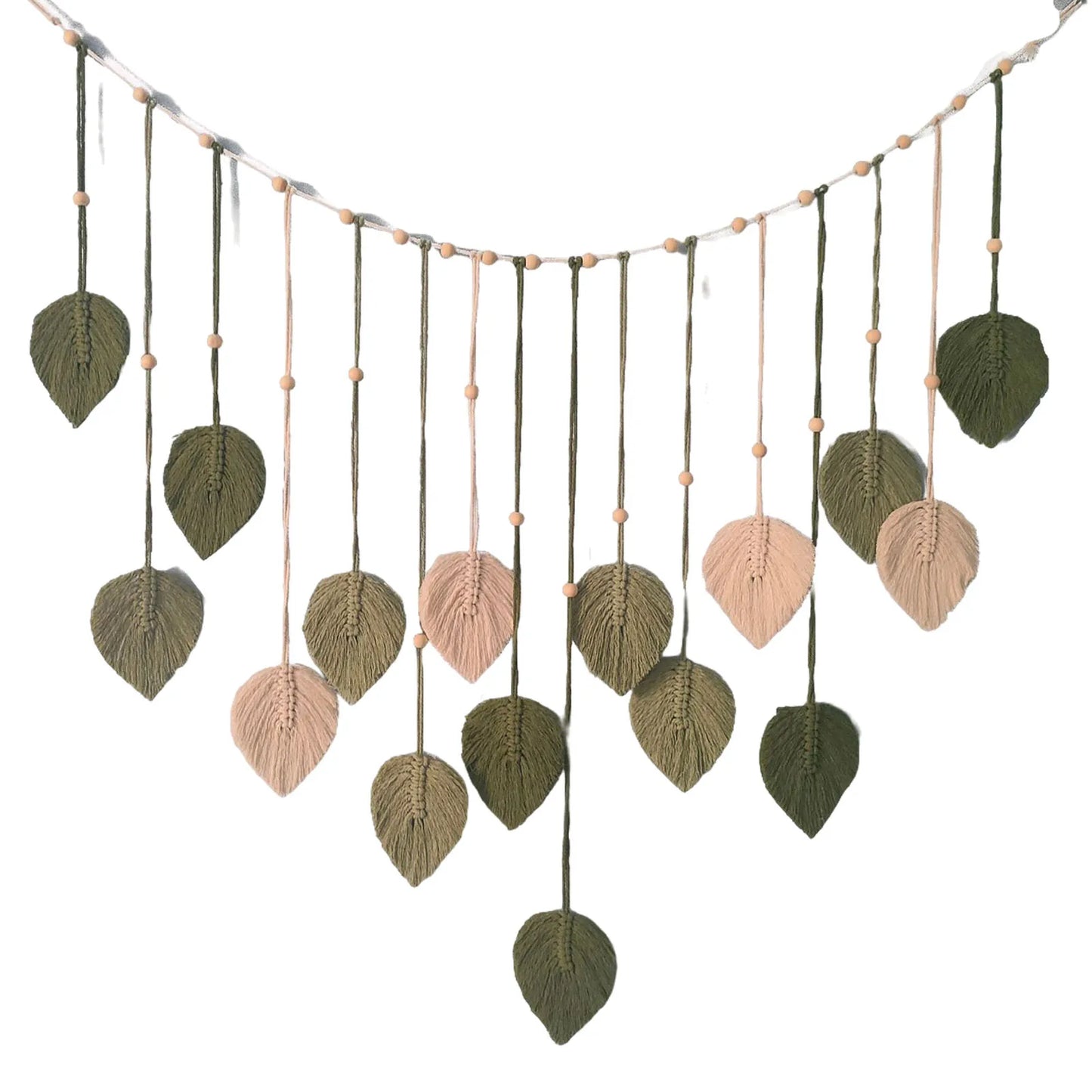 Wall Decoration: Boho Macrame Tapestry - Leaf Feather Wall Decor