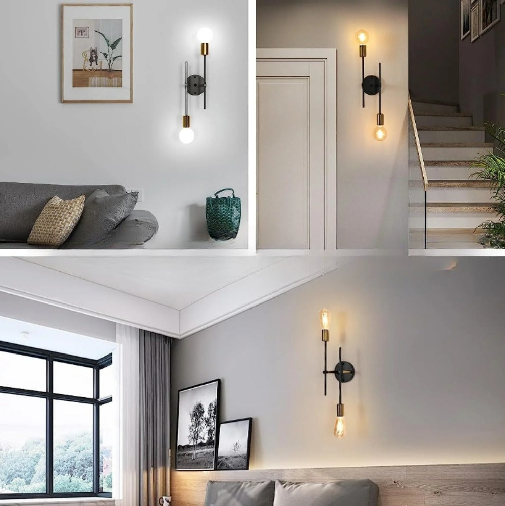 Modern Chandelier: 2-Light Flush Mount Chandelier - Indoor Ceiling Lamp
