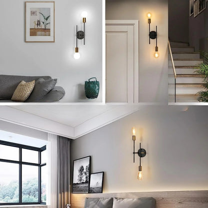 Modern Chandelier: 2-Light Flush Mount Chandelier - Indoor Ceiling Lamp