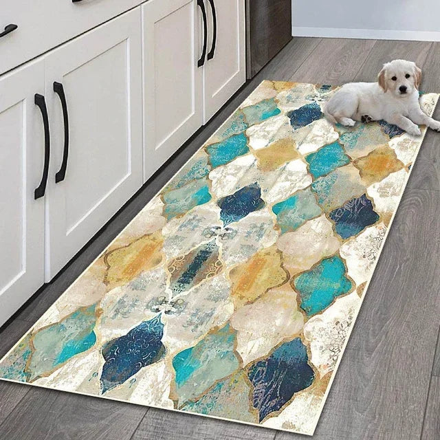 Floor Mat: Geometric Kitchen Floor Mats - Non-Slip VIKAMA Decor
