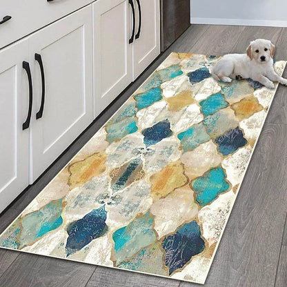 Floor Mat: Geometric Kitchen Floor Mats - Non-Slip VIKAMA Decor