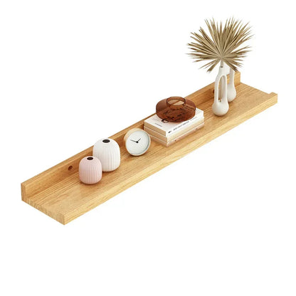 Floating Wooden Shelves: Non-Porous Wall Organizers