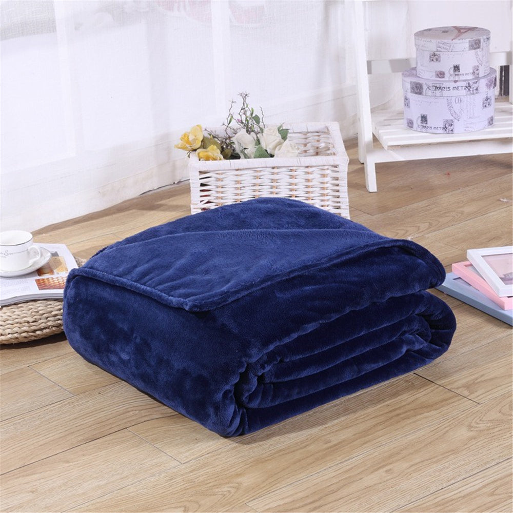 Blanket: 230GSM Coral Fleece Blanket - Soft Warm Bedspread Cover