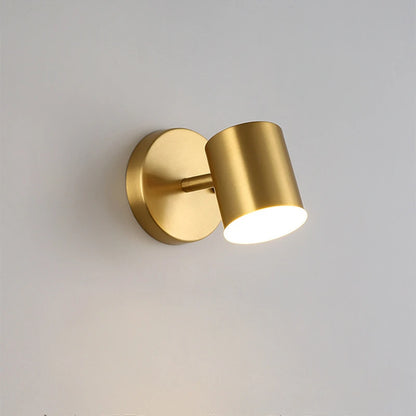 Wall Decor Nordic Room Bedroom Bed Post Modern Simple Can Rotate Light Luxury Gold Mirror Front Aisle Wall Lamp