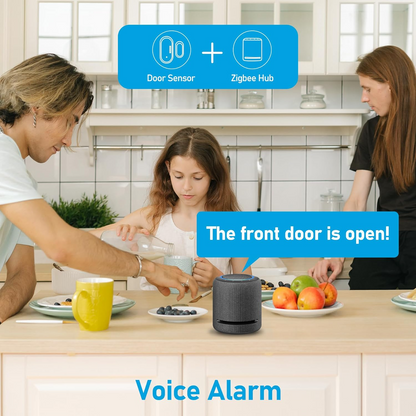 ZigBee Smart Door Alarm Sensor - Alexa/Google Home Security