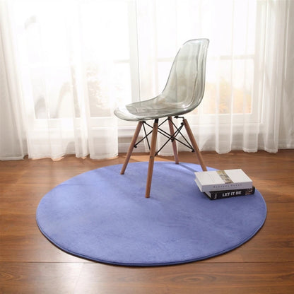 Round Carpet Rug - Coral Fleece Gray Living Room & Kids' Mat