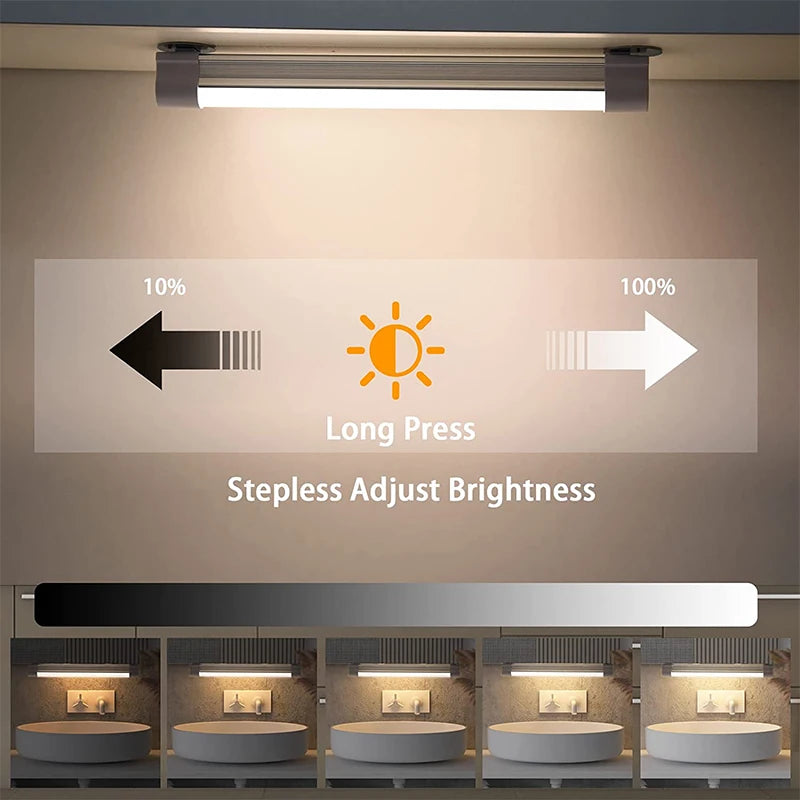 120W Rechargeable Work Light: Tube Lamp - 6000 Lumens Light