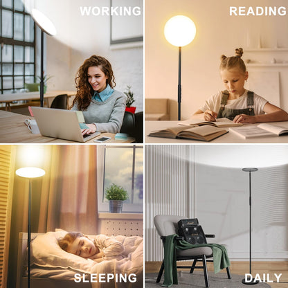 Super Bright LED Floor Lamp 36W 3600L - Remote & Dimmable