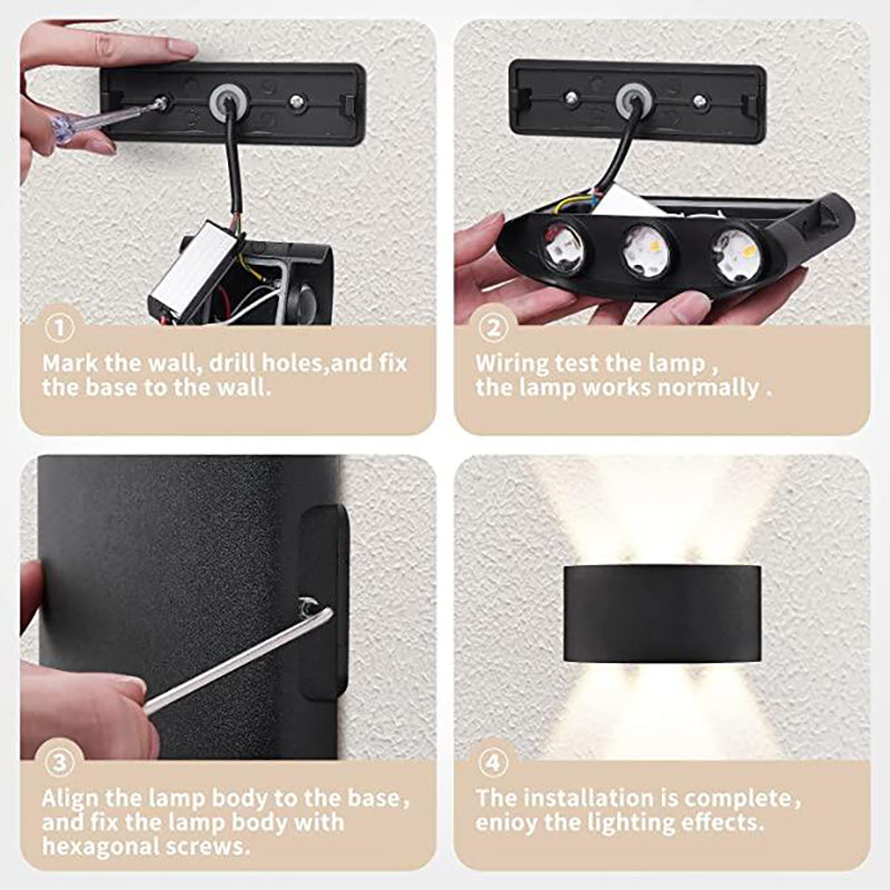LED Wall Sconces: Modern Up/Down Indoor Outdoor Lights
