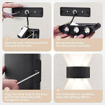 LED Wall Sconces: Modern Up/Down Indoor Outdoor Lights