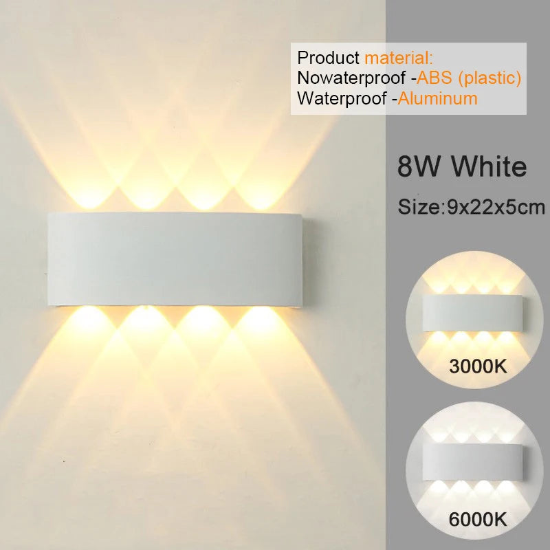 LED Wall Sconces: Modern Up/Down Indoor Outdoor Lights
