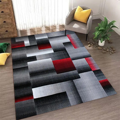 Floor Mat: Nordic Geometric Area Rug - Non-Slip, Washable Carpet