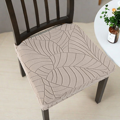 Durable Stretch Chair Covers - Leaf Jacquard Slipcovers