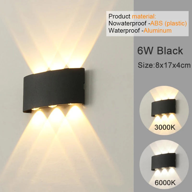 LED Wall Sconces: Modern Up/Down Indoor Outdoor Lights