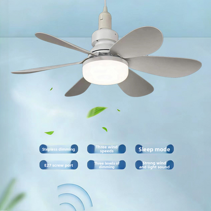 LED Ceiling Fan and Light 30W E27 Remote Dimming 85-265V