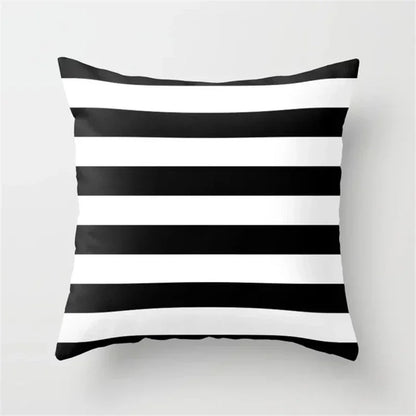 Nordic Geometric Pillow Cover 45x45CM - Black & White Chic