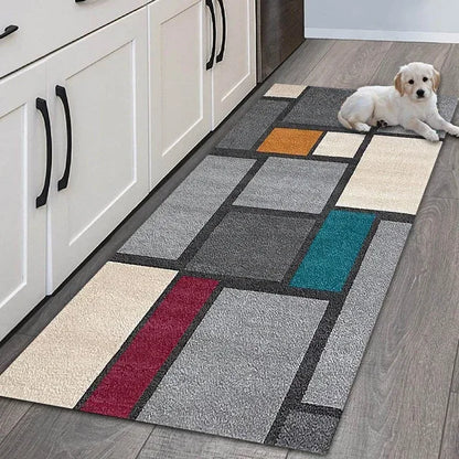 Floor Mat: Geometric Kitchen Floor Mats - Non-Slip VIKAMA Decor