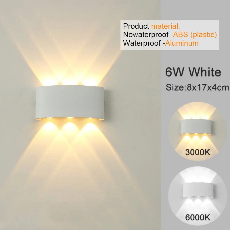LED Wall Sconces: Modern Up/Down Indoor Outdoor Lights