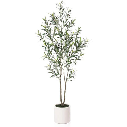 Tall Fake Olive Tree - Elegant 5ft Indoor Plant
