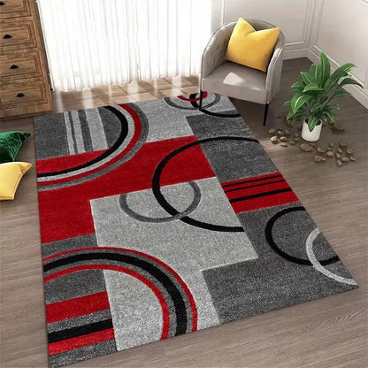Floor Mat: Nordic Geometric Area Rug - Non-Slip, Washable Carpet