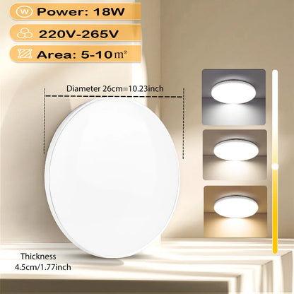 LED Ceiling Light Fixture Panel 30W - Waterproof Bathroom & Kitchen