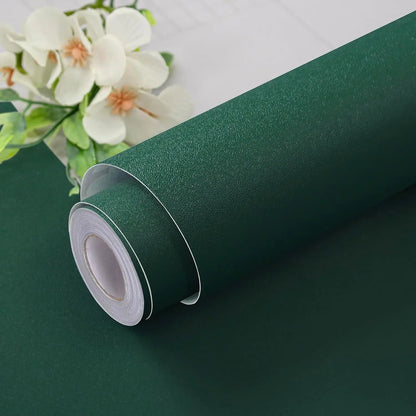 100cm Matte Wallpaper Green/White/Black PVC Self-Adhesive for Wall Shelf Liner Table Door Living Room Contact Paper Wall Decor