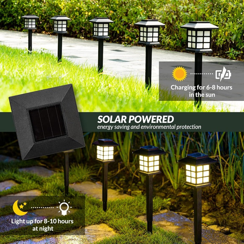 Solar Pathway Lights 2-Pack: Waterproof Outdoor Garden Lamps
